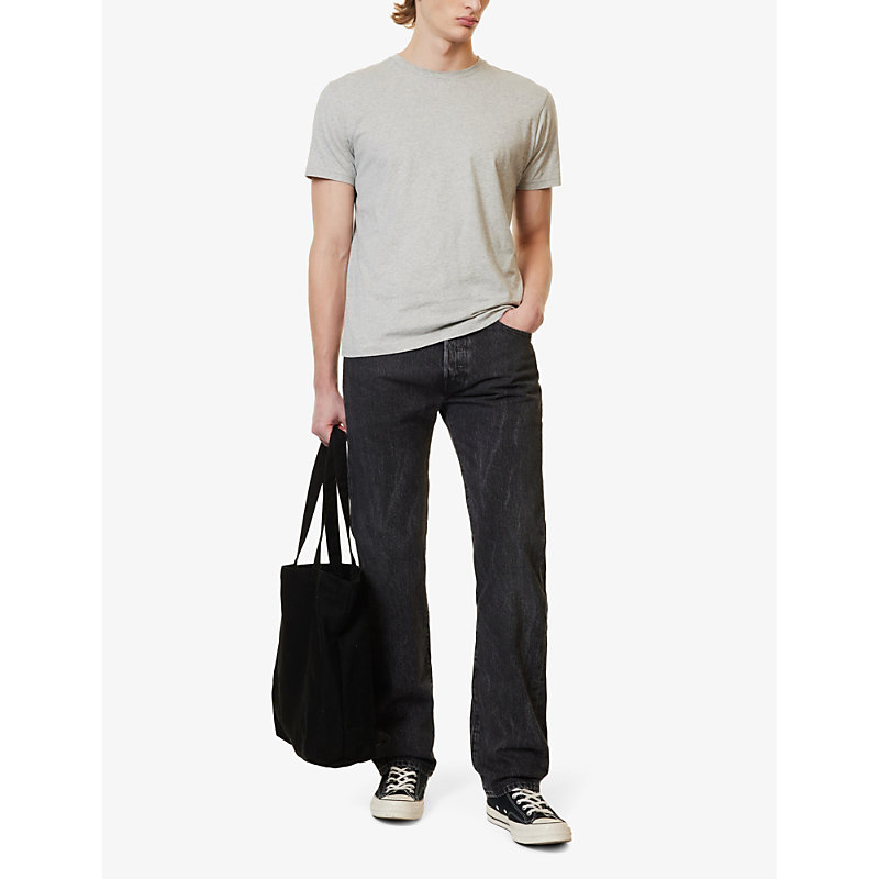 Shop Levi's 501 Faded-wash Straight-leg Regular-fit Jeans In Crash Courses