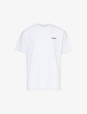 LEVIS: Brand-embroidered crewneck cotton-jersey T-shirt