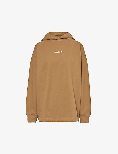 ACNE STUDIOS: Stamp logo-embroidered cotton-jersey hoody