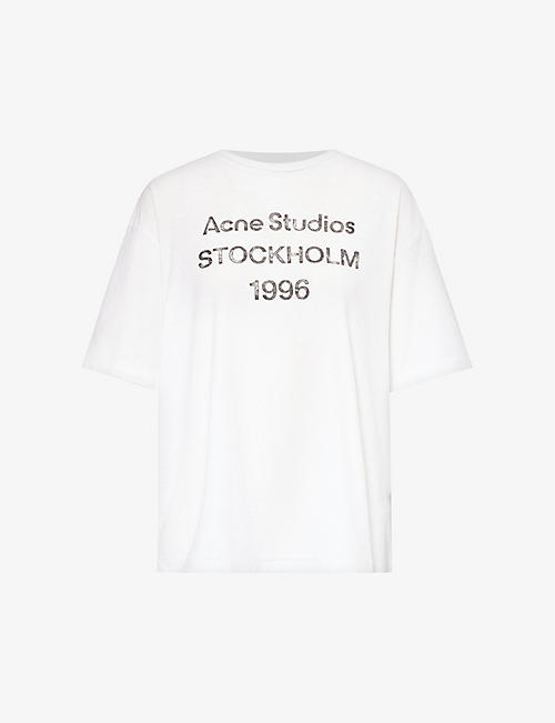 ACNE STUDIOS: Exford 1966 logo-pattern cotton-jersey T-shirt