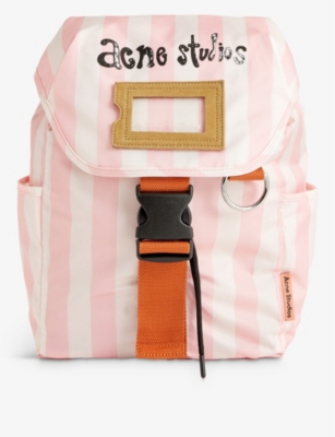 ACNE STUDIOS: D-ring check-pattern shell backpack