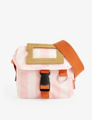 Acne Studios Womens Light Pink Off White D-ring Mini Shell Backpack