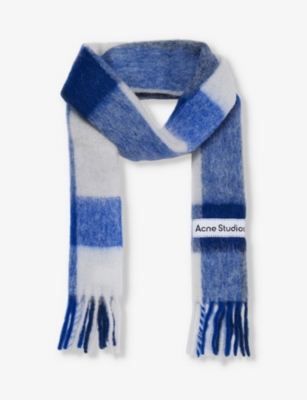 ACNE STUDIOS: Vally checked wool-blend scarf