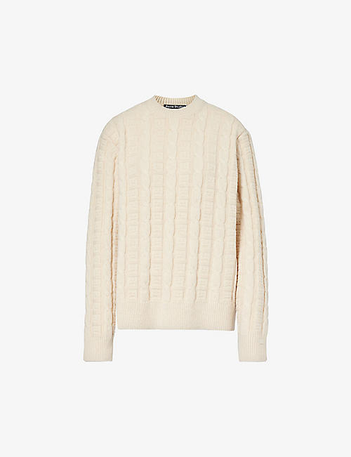 ACNE STUDIOS: Kelvir cable-knit relaxed-fit wool-blend jumper