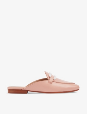 LK BENNETT: Evelyn leather backless loafers