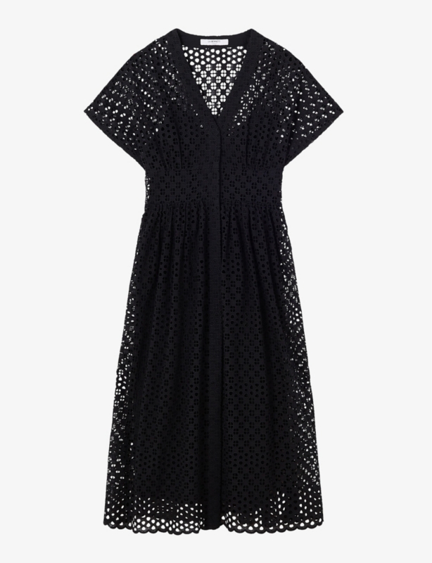 Vivienne broderie-analgise cotton midi dress