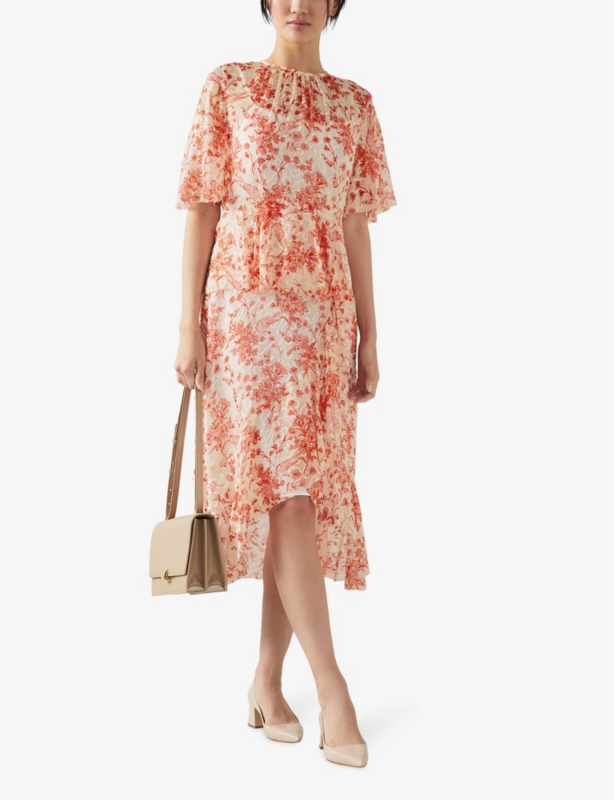 Thea floral-print silk-blend midi dress