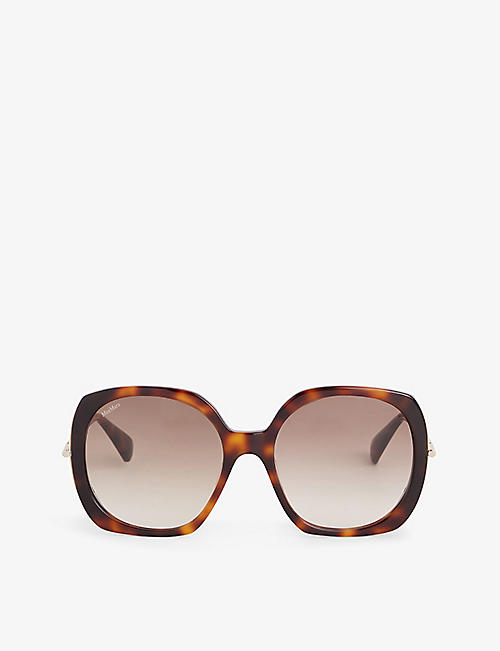 MAX MARA: Malibu 9 square-frame acetate sunglasses