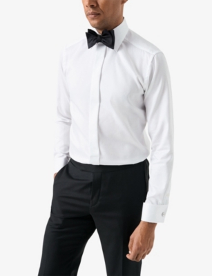 Eton Mens White Long-sleeved Cutaway-collar Cotton Shirt In White