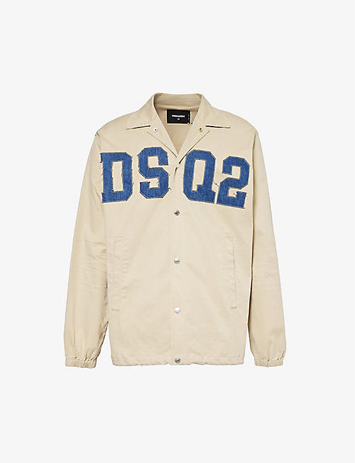 DSQUARED2: Brand-embellished relaxed-fit stretch-cotton jacket