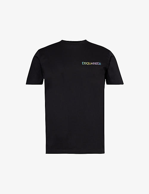 DSQUARED2: Logo text-print cotton-jersey T-shirt