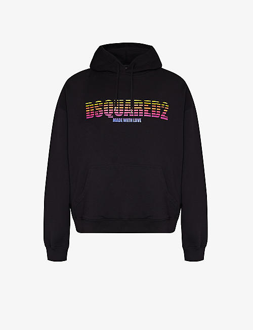 DSQUARED2: Made With Love brand-print cotton-jersey hoody