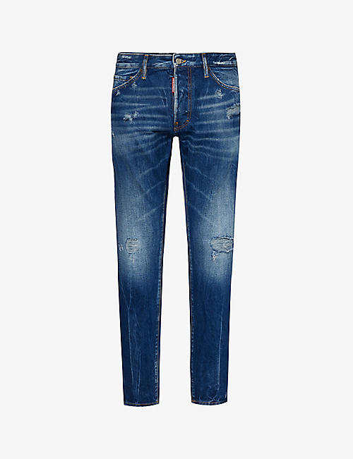 DSQUARED2: Cool Guy distressed tapered-leg jeans