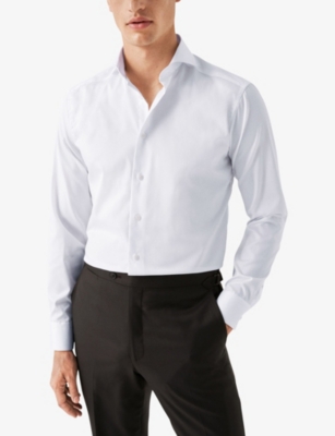 ETON: Extreme Cutaway-Collar Single-Cuff Contemporary-Fit Cotton-Twill Shirt