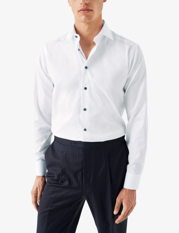 Solid Signature Contemporary-Fit Cotton Twill Shirt