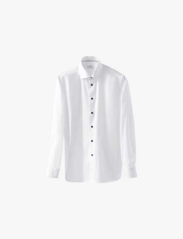 Solid Signature Contemporary-Fit Cotton Twill Shirt