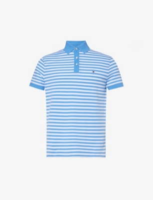 TOMMY HILFIGER: Harlem striped stretch-cotton polo shirt