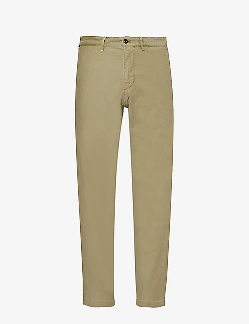 TOMMY HILFIGER: Harlem brand-embroidered regular-fit stretch-cotton trousers