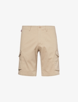 Tommy Hilfiger Mens Batique Khaki Harlem Mid-rise Stretch-cotton Shorts