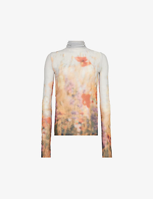 ACNE STUDIOS: Denise floral-print woven top