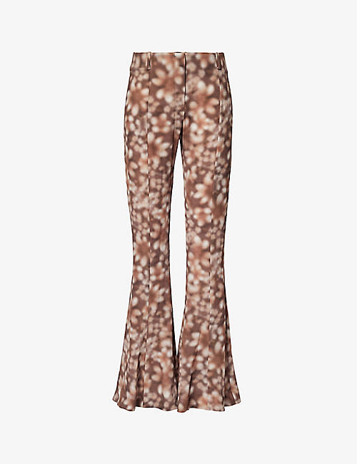 ACNE STUDIOS: Pippen flared-leg mid-rise woven trousers