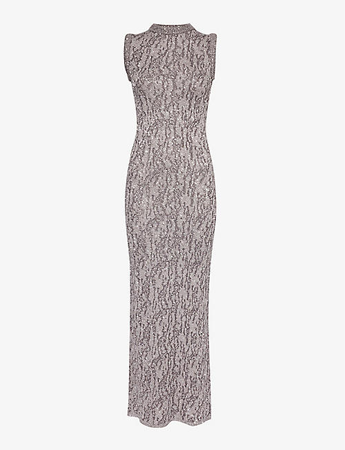 ACNE STUDIOS: Kwest sequin-embellished knitted maxi dress