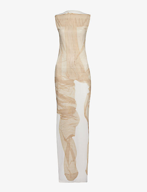 ACNE STUDIOS: Emati graphic-print stretch-jersey maxi dress