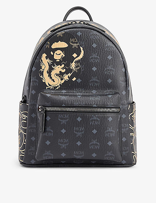 MCM: MCM x A Bathing Ape Stark faux-leather backpack