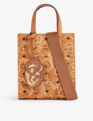 MCM - MCM x A Bathing Ape Aren faux-leather tote bag | Selfridges.com