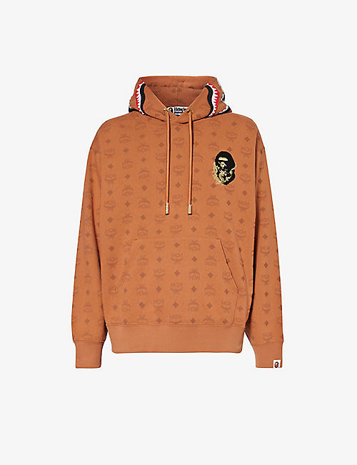 MCM: MCM x A Bathing Ape brand-embroidered cotton-blend hoody