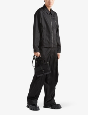 Prada Technical Cotton Blouson Jacket In Black