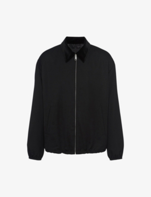 PRADA: Collared zip-fastened wool jacket