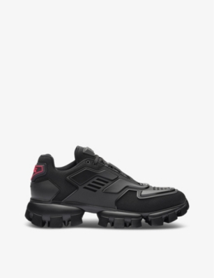 Prada Mens Black Cloudbust Thunder Chunky-sole Fabric Trainers In Black
