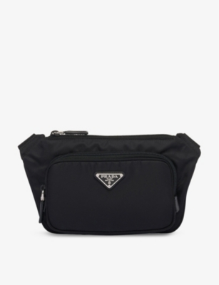 PRADA: Re-Nylon buckled recycled-nylon and leather cross-body bag