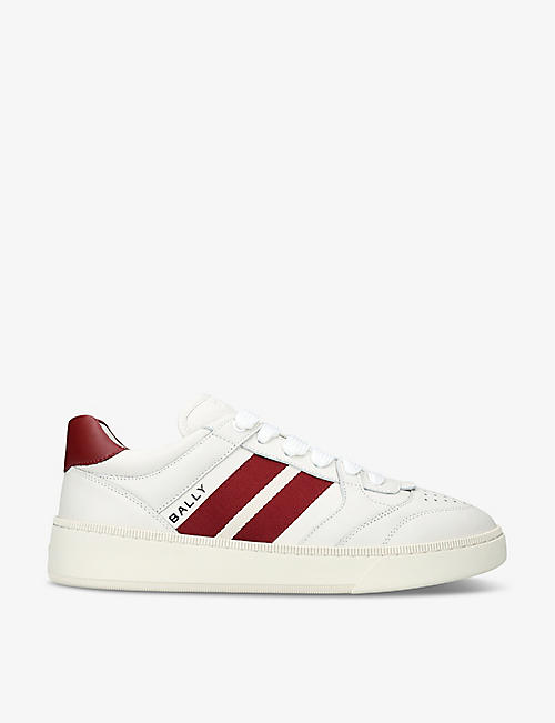 BALLY: Moony striped-side leather low-top trainers