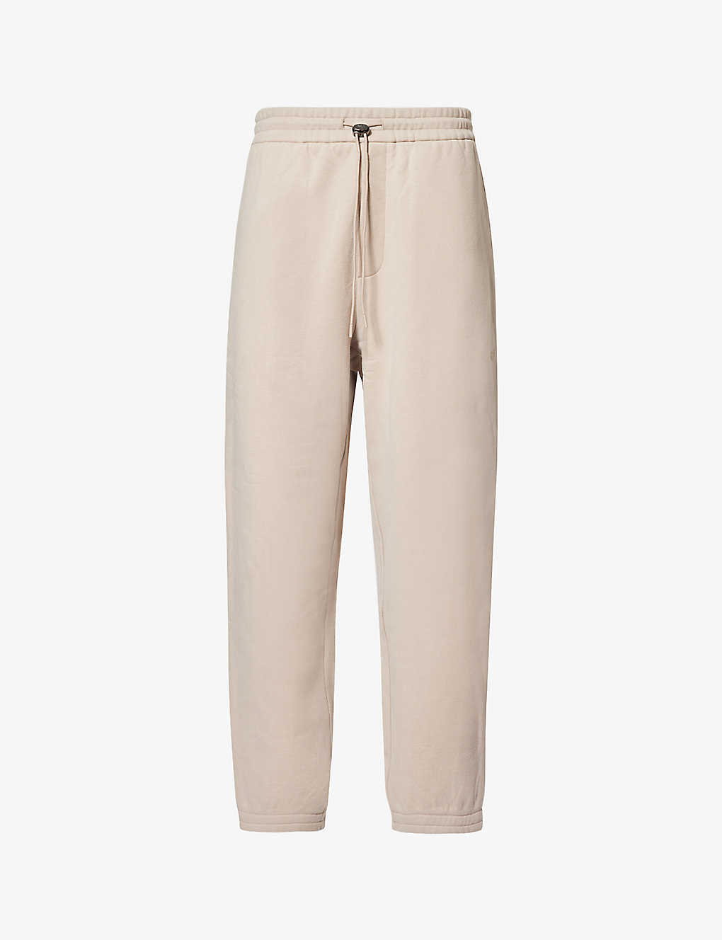 Emporio Armani Elasticated-waistband Cotton And Cashmere-blend Jogging Bottoms In Cream