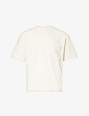 EMPORIO ARMANI: Logo-patch cotton-jersey T-shirt
