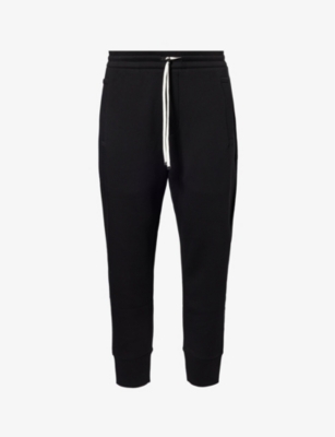 EMPORIO ARMANI: Logo-patch stretch cotton-blend jogging bottoms