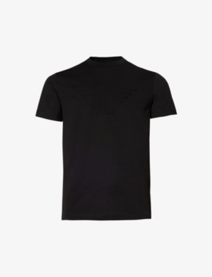 EMPORIO ARMANI: Logo-patch cotton-jersey T-shirt