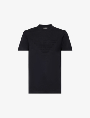 EMPORIO ARMANI: Logo-print cotton-jersey T-shirt