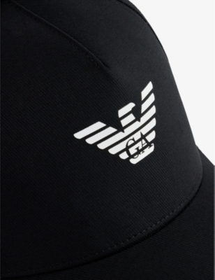 EMPORIO ARMANI: Brand-print cotton cap