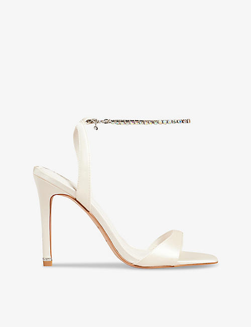 TED BAKER: Hedree crystal-embellished heeled satin sandals