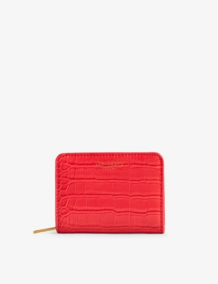 TED BAKER: Valense small logo-embossed croc-effect faux-leather purse