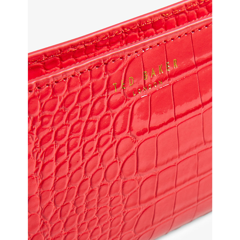 Shop Ted Baker Women's Coral Valenne Logo-embossed Large Faux-leather Purse