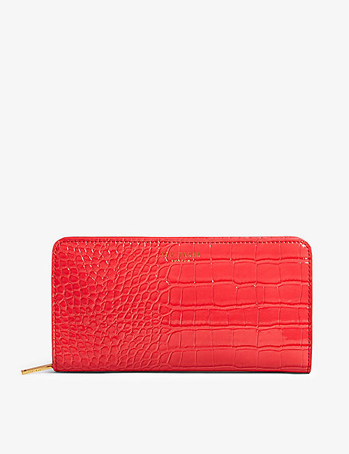 TED BAKER: Valenne logo-embossed large faux-leather purse