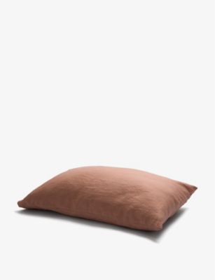 Shop Piglet In Bed Warm Clay Envelope-closure Super King Linen Pillowcases 50cm X 90cm