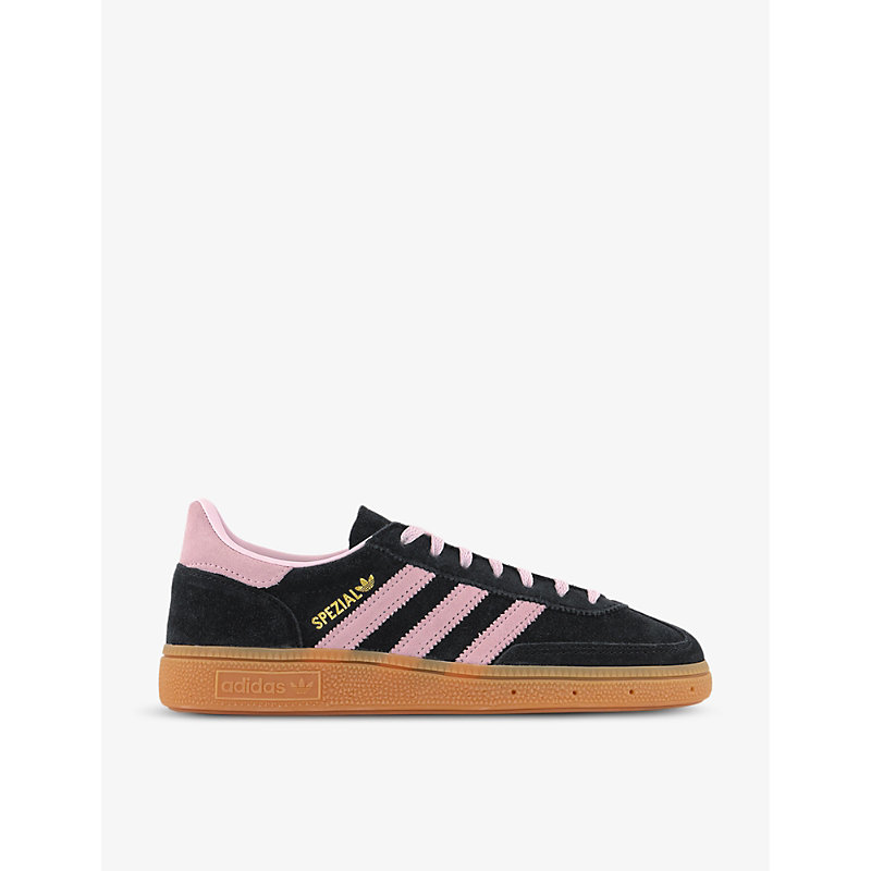 Adidas Originals Handball Spezial Suede Low-top Trainers In Black Clear Pink