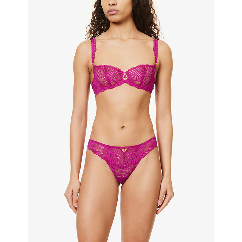 Shop Aubade Rhythm Of Desire Mid-rise In Radiant Pink