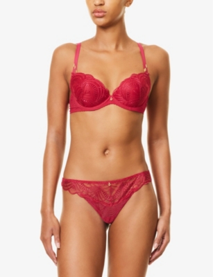 AUBADE: Vibes Underwired Lace Plunge Bra
