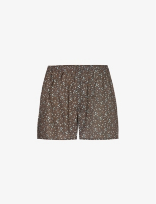 SUNSPEL: Graphic-print cotton-poplin boxers